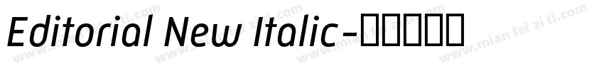 Editorial New Italic字体转换